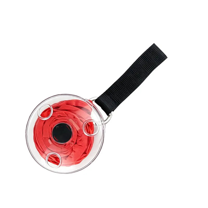 Roll-Up Reusable Shopping Tote with Snap-Button Disc Closure