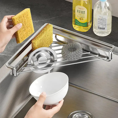 Stainless Steel Corner Sink Shelf