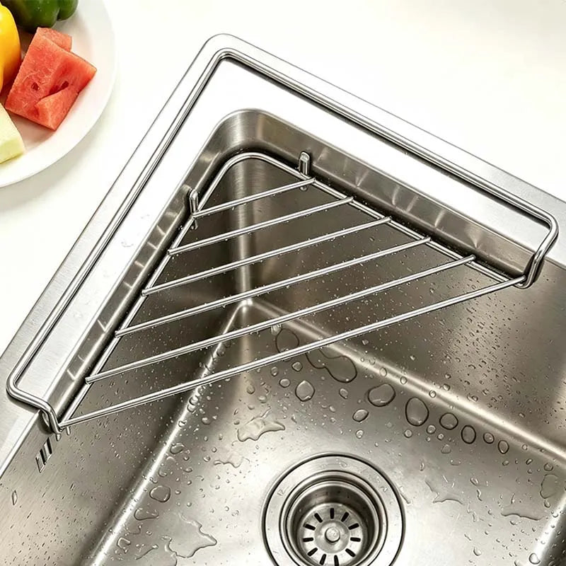 Stainless Steel Corner Sink Shelf