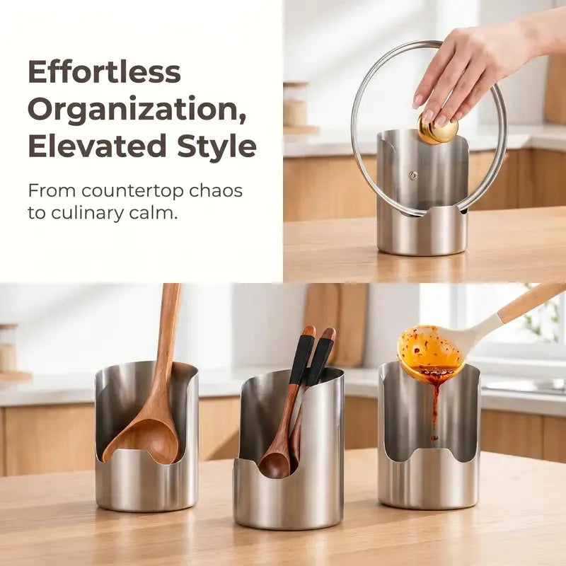 Piulelife™ Stainless Steel Utensil Organizer