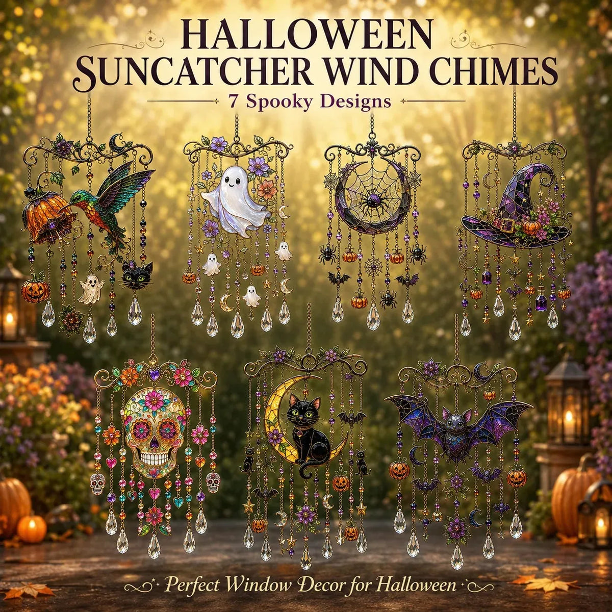 Halloween Suncatcher Wind Chime