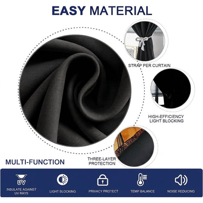 Self Adhesive Portable Blackout Curtains