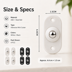Universal 360° Rotating Self Adhesive Wheels Set