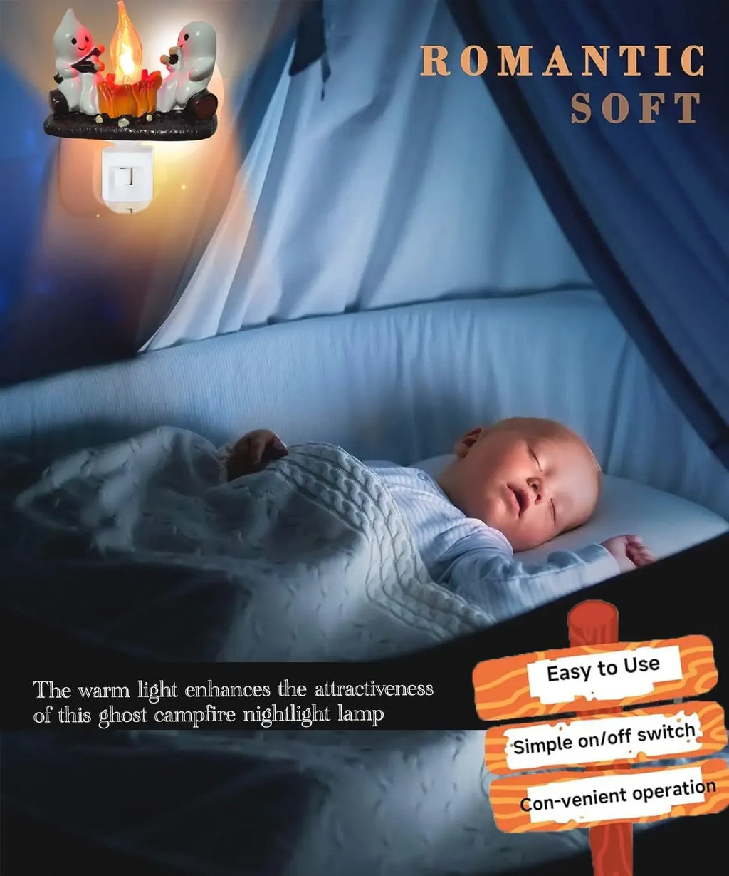 Halloween Ghost Campfire Night Light