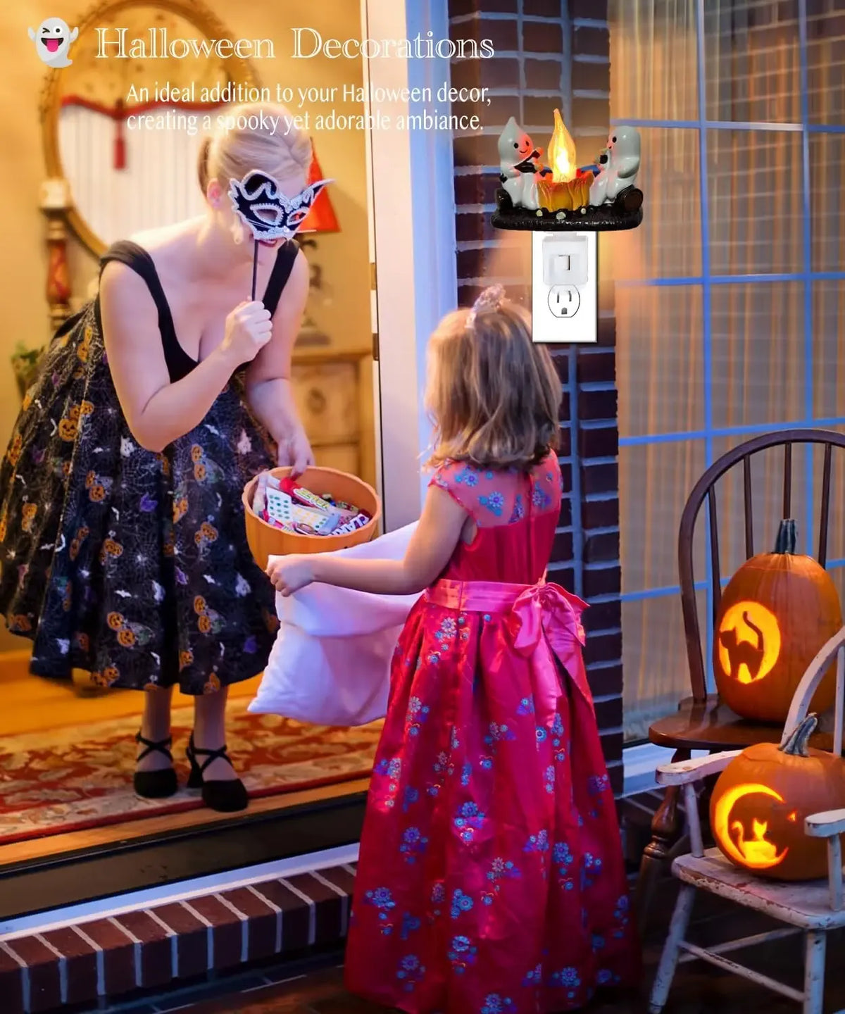 Halloween Ghost Campfire Night Light`