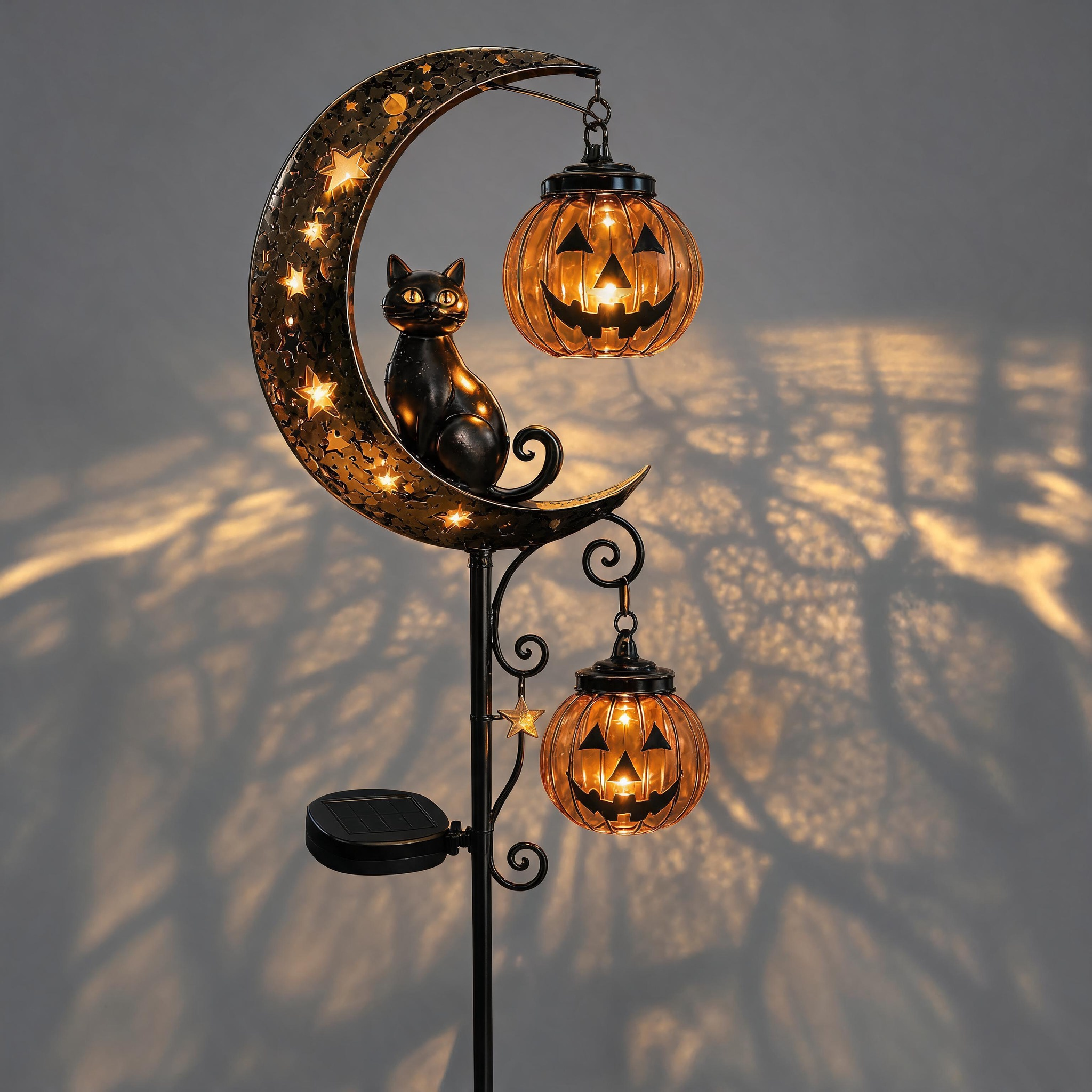 Pumpkin Moon Garden Stake Light