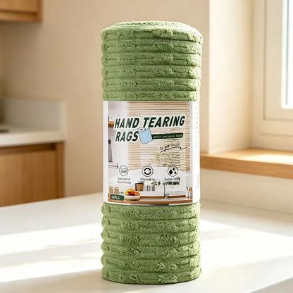 Tear-Off Coral Fleece Cleaning Cloth Roll