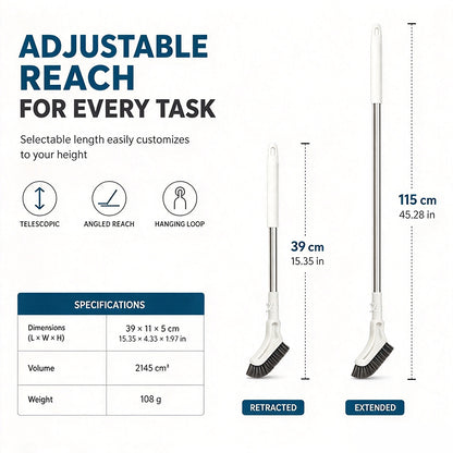 Multifunctional Extendable Long Handle Floor Scrub Brush