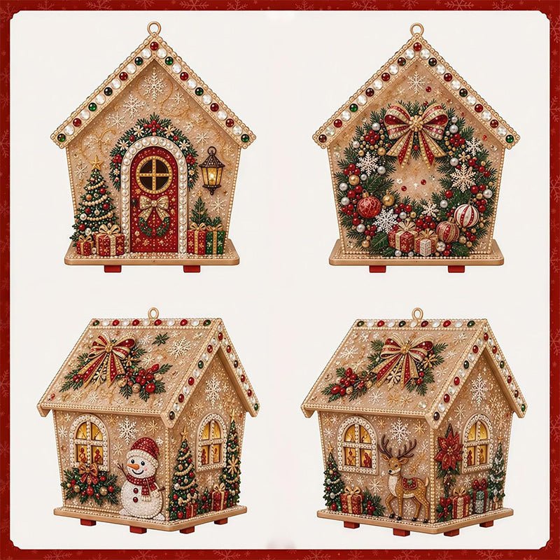 Christmas Diamond Painting Wooden House Kit