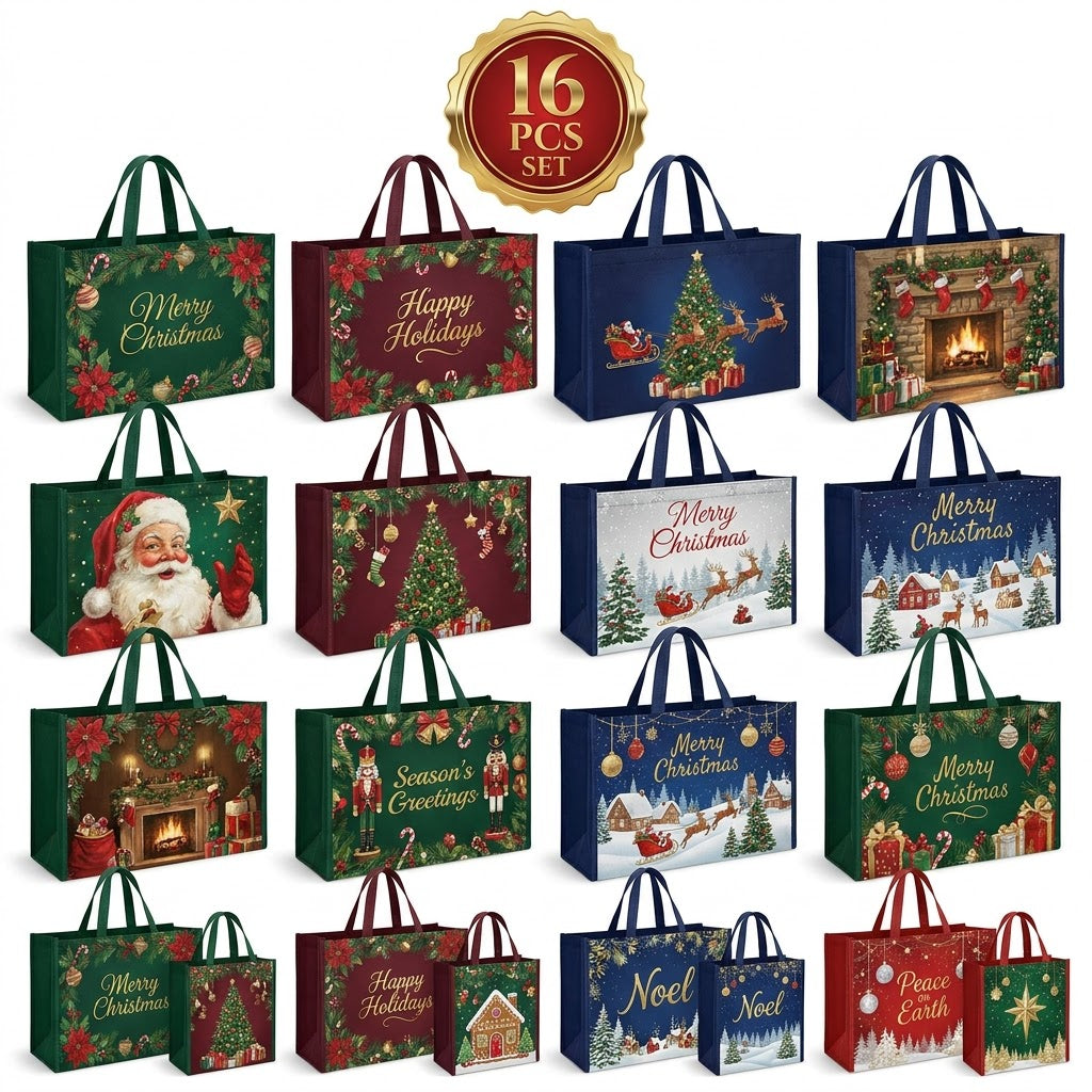 Large Christmas Gift Bags with Handles-2PCS