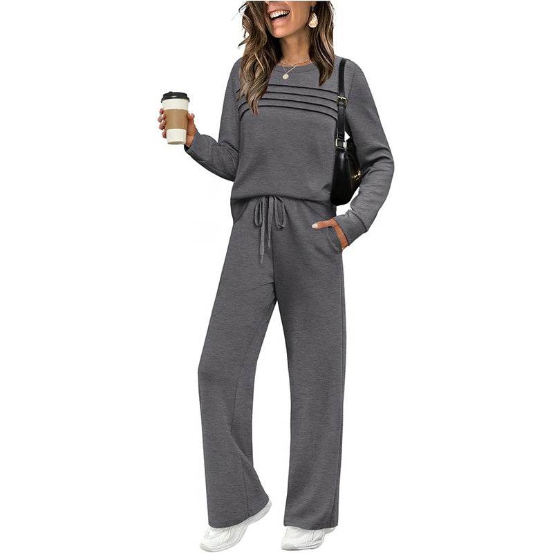 Women's Casual Set: Top & Drawstring Pants 👕👖