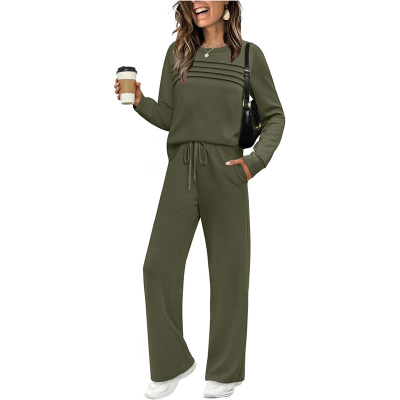 Women's Casual Set: Top & Drawstring Pants 👕👖
