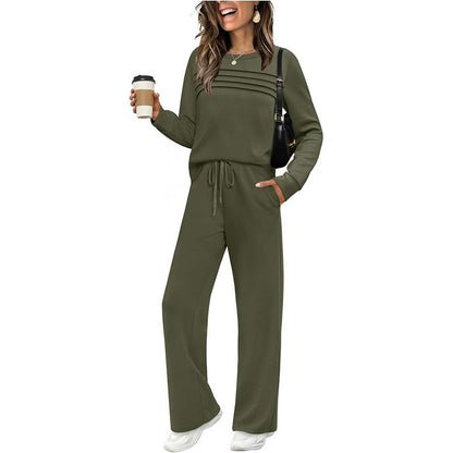 Women's Casual Set: Top & Drawstring Pants 👕👖