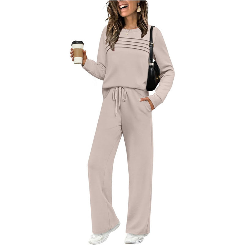 Women's Casual Set: Top & Drawstring Pants 👕👖