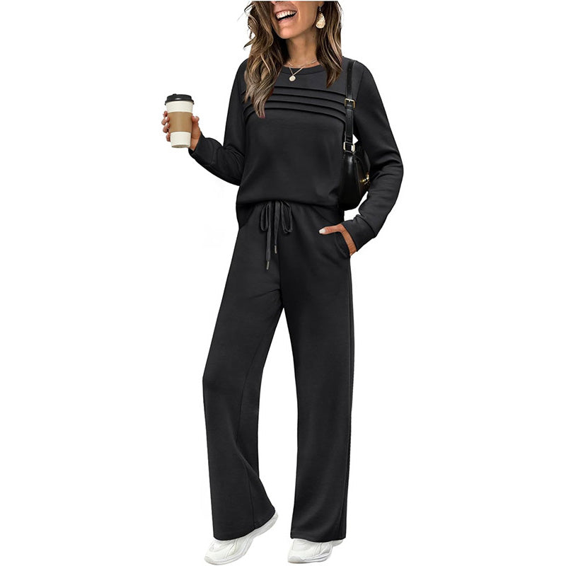 Women's Casual Set: Top & Drawstring Pants 👕👖