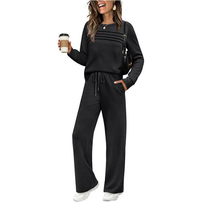Women's Casual Set: Top & Drawstring Pants 👕👖