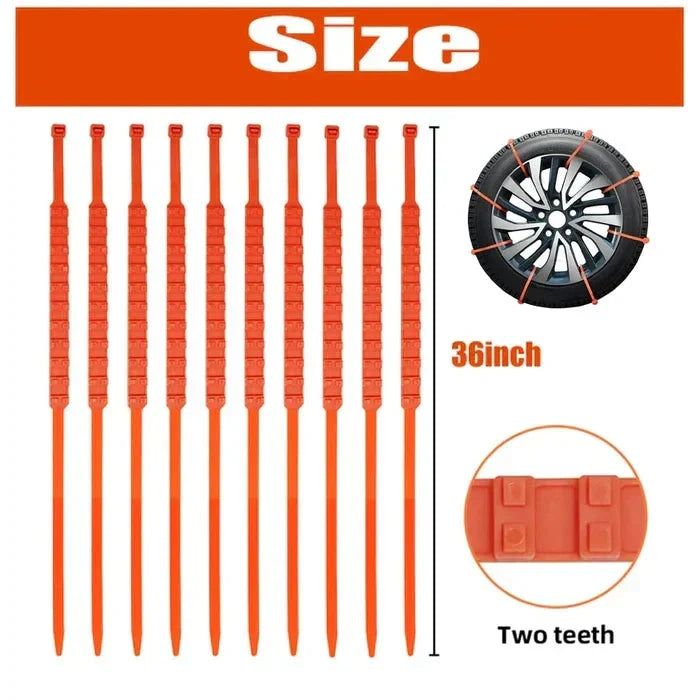 🚨 Instant Safety | Universal Nylon Tire Chains ⚡