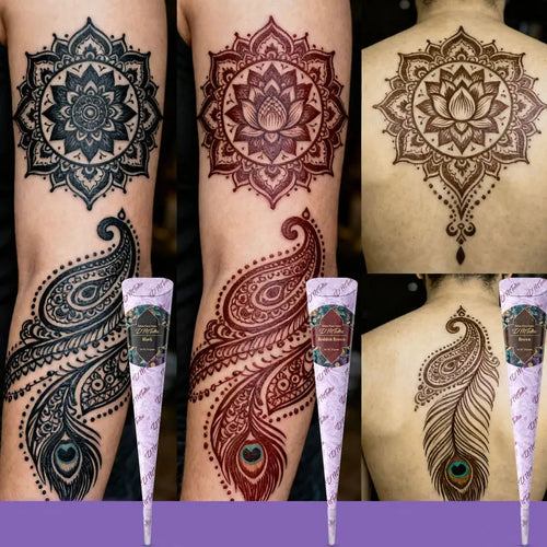 Complete 3-Color Henna Tattoo Kit