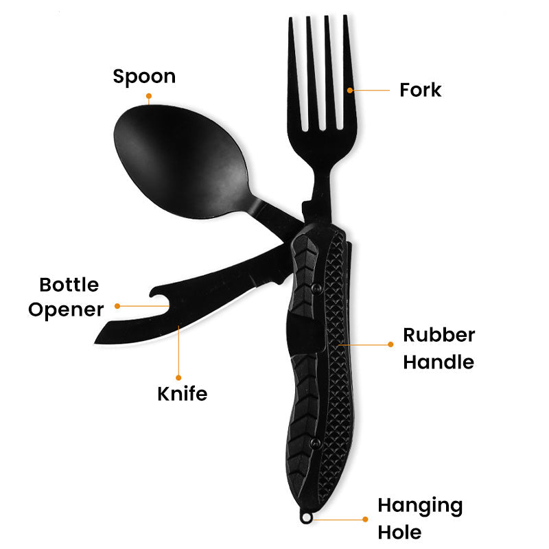 🏕️3-In-1 Outdoor Folding Multifunctional Tableware