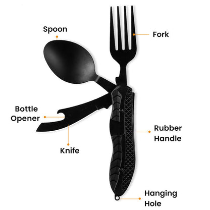 🏕️3-In-1 Outdoor Folding Multifunctional Tableware