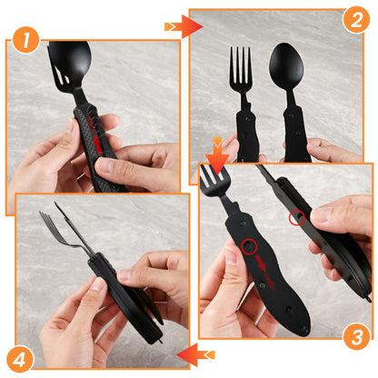 🏕️3-In-1 Outdoor Folding Multifunctional Tableware