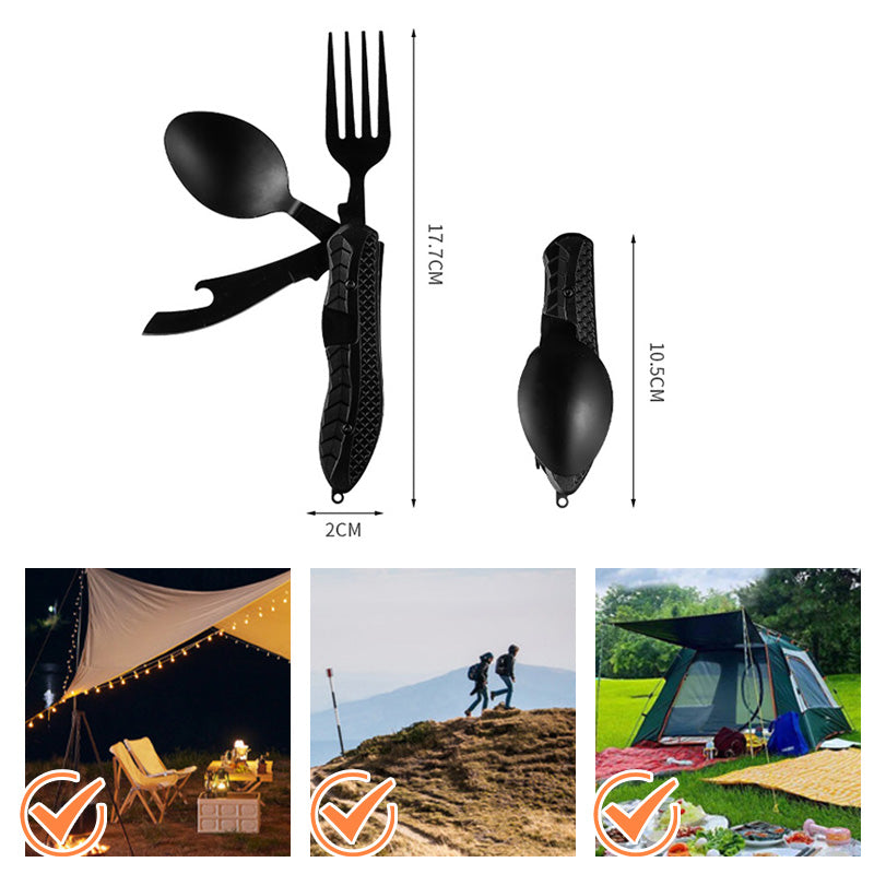 🏕️3-In-1 Outdoor Folding Multifunctional Tableware