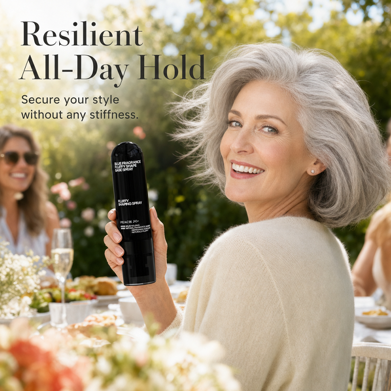 Fluffy Hair Shaping Spray – Volume-Boosting Spray with Long-Lasting Hold & Peach Scent