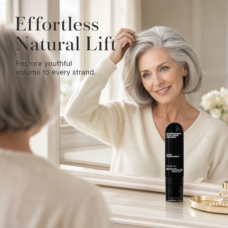Fluffy Hair Shaping Spray – Volume-Boosting Spray with Long-Lasting Hold & Peach Scent