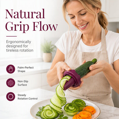 🥕✨ Manual Vegetable Spiralizer and Curler for Rose Flower Carving(3.07 × 3.07 × 2.95 in)