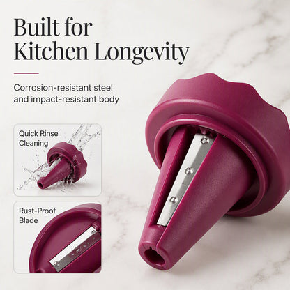 🥕✨ Manual Vegetable Spiralizer and Curler for Rose Flower Carving(3.07 × 3.07 × 2.95 in)
