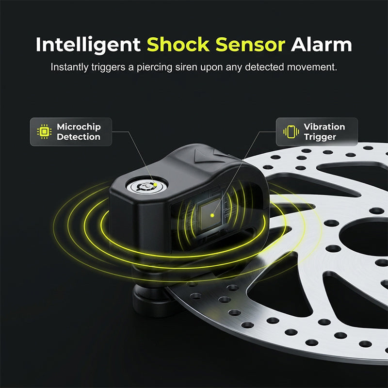 110dB Motorcycle Disc Brake Alarm Lock – 6mm Pin
