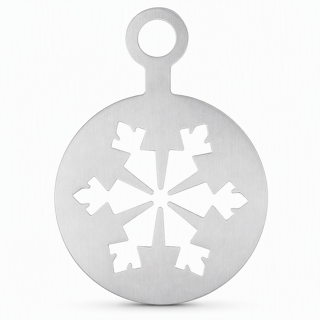 Stainless Steel Coffee Latte Art Stencil Set, 4-Piece Cafe Barista Templates