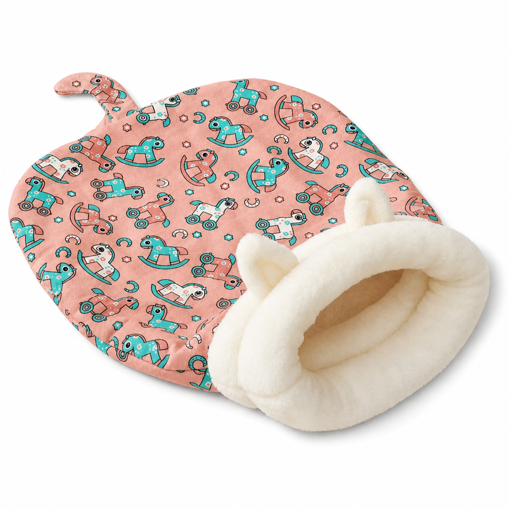 🐾 Semi Enclosed Warm Sleeping Bag Bed Soft Deep Sleep Pet Cave Nest and Quilt for Cats and Small Dogs