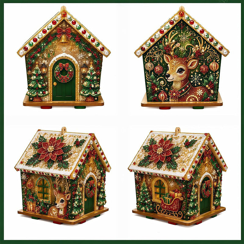 Christmas Diamond Painting Wooden House Kit