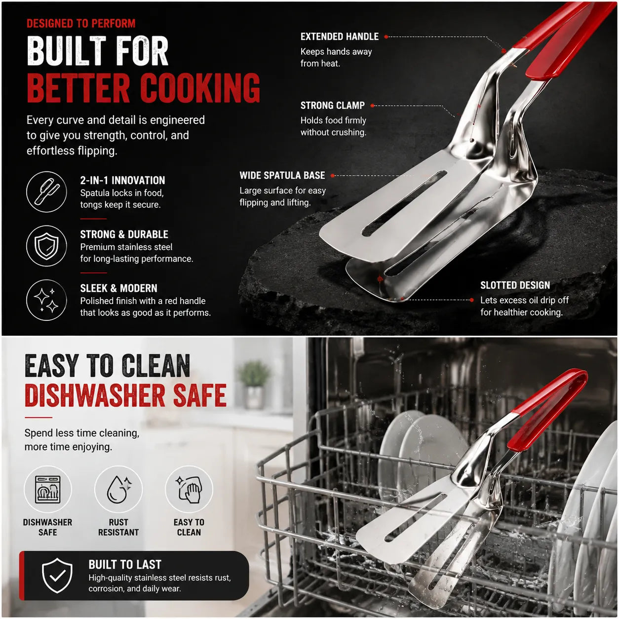 Stainless Steel Food Clip & Grill Tongs