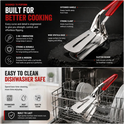 Stainless Steel Food Clip & Grill Tongs