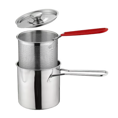 304 Stainless Steel Multifuntional Fryer-Avoid Burns