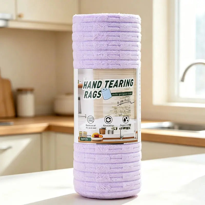 Tear-Off Coral Fleece Cleaning Cloth Roll